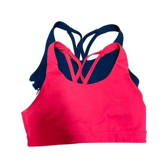 Old Navy sports bras, size Medium. Same style. In good condition. Pink and blue - Picture 1 of 3